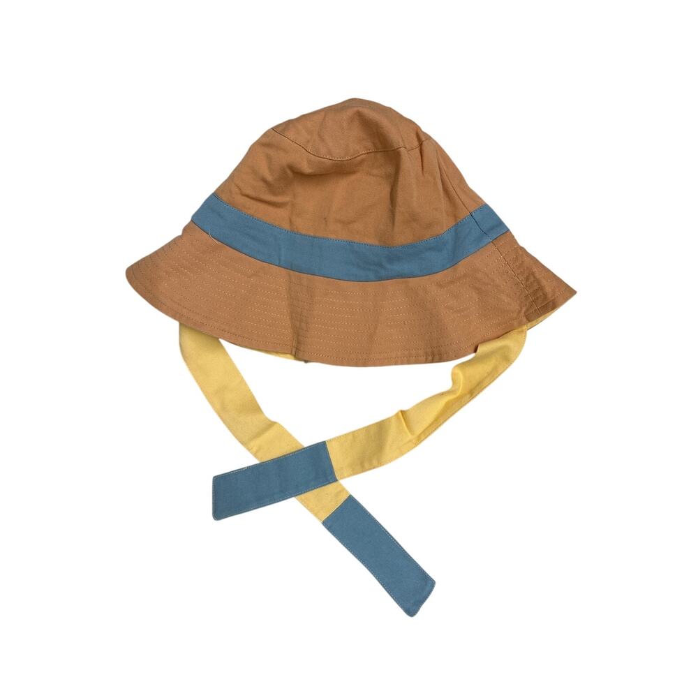 NWT THE SUNDAY COLLECTIVE Singing Wide Brim Beach Hat Peach Bloom bucket tie